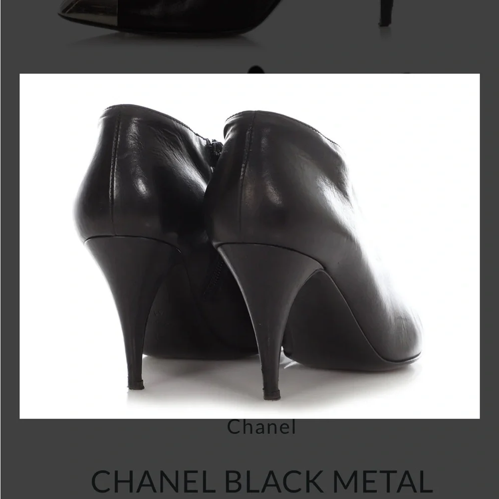 Chanel metal cap toes booties 41 - Picture 5 of 8